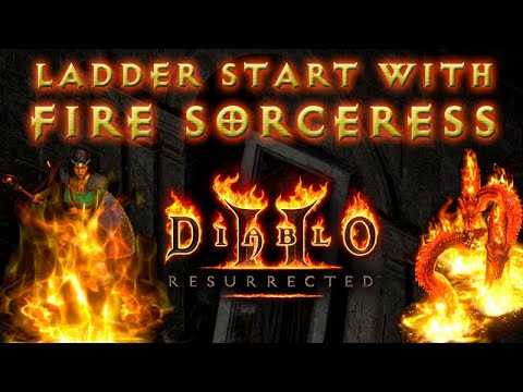 Ladder Start Fire Sorc - Not That Bad At All! Budget Build & Farm Spots [Diablo 2 Resurrected Guide]