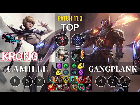 RNW KronG Camille vs Gangplank Top - KR Patch 11.3