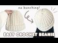 Easy Crochet Ribbed Beanie Tutorial For BEGINNERS No Bunch Crochet Beanie Hat Tutorial ️