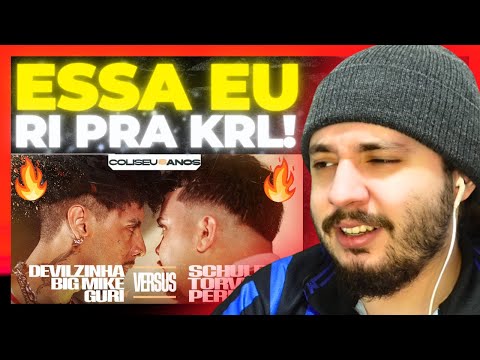 (🤣🤣) DEVILZINHA, GURI E BIG MIKE X SCHULER, TORVI E PERIGO - 6 ANOS BATALHA DO COLISEU | REACT BAUEB