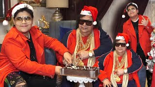 Bollywood Singer Bappi Lahiri And Grandson Rego B Celebrating Christmas in Home