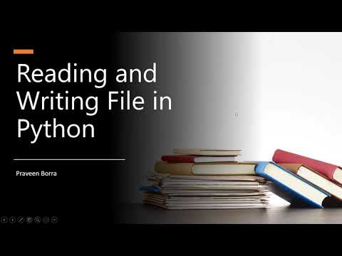 Reading and Writing File in Python – Praveen Borra