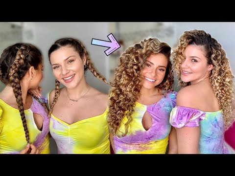 HOW TO BRAID CURLY HAIR STEP BY STEP FOR BEGINNERS +...