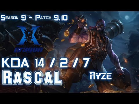 KZ Rascal RYZE vs AATROX Top - Patch 9.10 KR Ranked