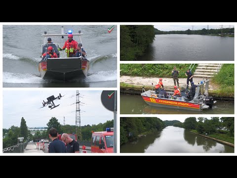 2024 05 17 - Tierischer Einsatz: Kuh im Fluss - Feuerwehrboot und Drohne unterstützen bei Suche