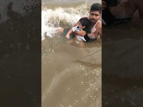 teju first time in beach