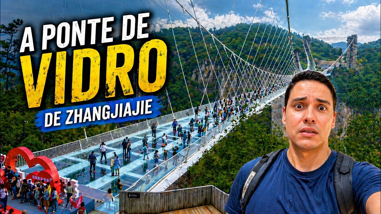 Ponte de Vidro de Zhangjiajie em vídeo, a mais alta da China