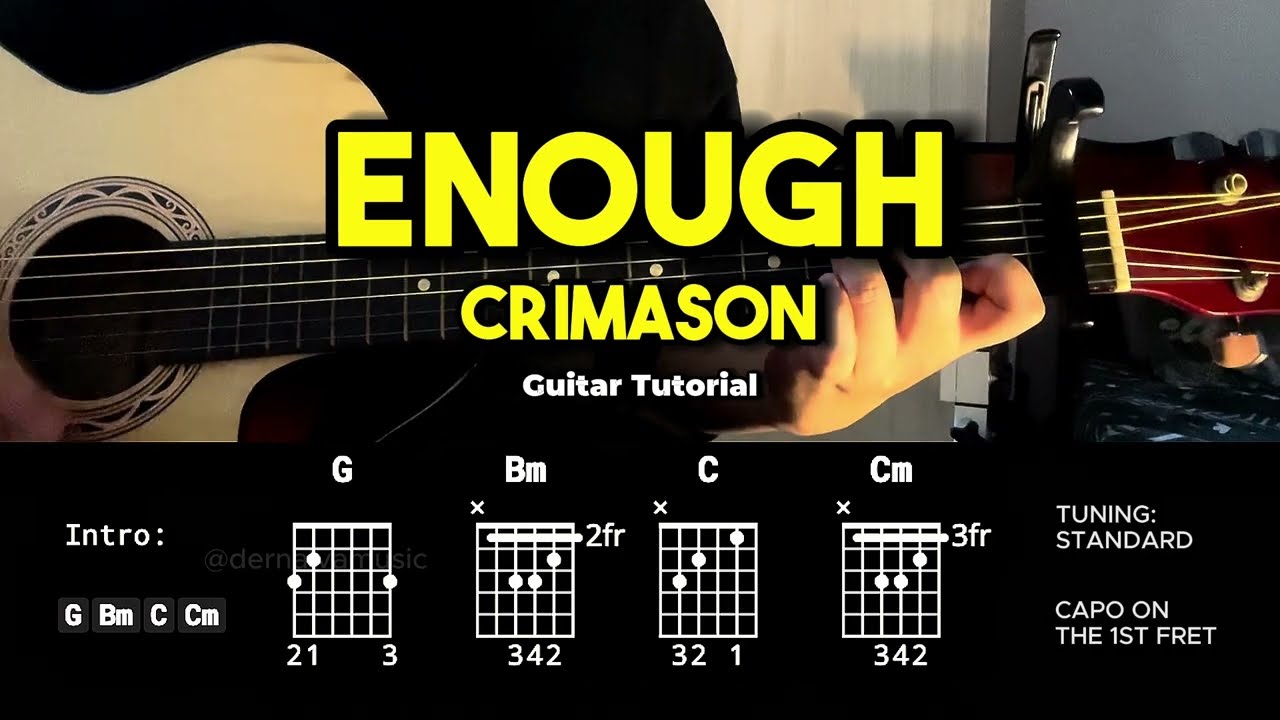 Enough - Crimason | Easy Guitar Chords Tutorial For Beginners (CHORDS & LYRICS) #guitarlessons