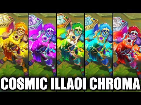All Cosmic Invoker Illaoi Chroma Skins Spotlight (League of Legends)