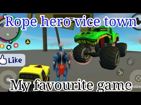Rope hero vice town game.Big monster truck 🚚 jump.world record.