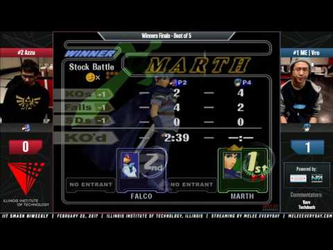 IIT Biweekly [2/22/17] - ME | Vro (Marth) vs. Azzu (Falco) - SSBM - Winners Finals