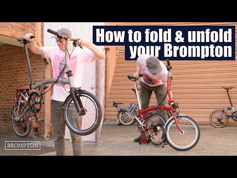 How to fold & unfold your Brompton | With tips on folding the pedal & locking the frame in place
