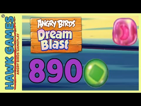 Angry Birds Dream Blast Level 890 Hard - Walkthrough, No Boosters