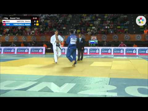 Denis IARTCEV (RUS) Vs Hasan VANLIOGLU (TUR) - Judo Grand Prix Samsun 2014 [-73kg]