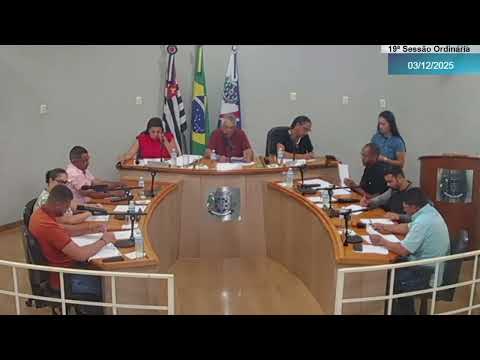19ª Sessão Ordinária (03/12/2025) - Câmara Municipal de Santópolis do Aguapeí - SP