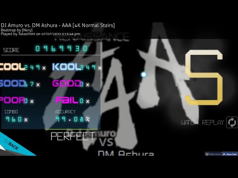AAA DJ Amuro vs. DM Ashura 4k OSU! [fc 99.08% ACC]