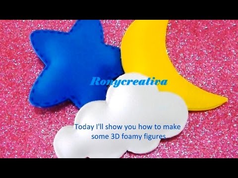 DIY Baby Shower 3D foamy figures / FIGURAS DE FOAMY EN 3D
