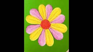 Fly Flower Embroidery !!! Fly Stitch Flower Hand Embroidery Sewing Tricks,Flower Embroidery New Idea