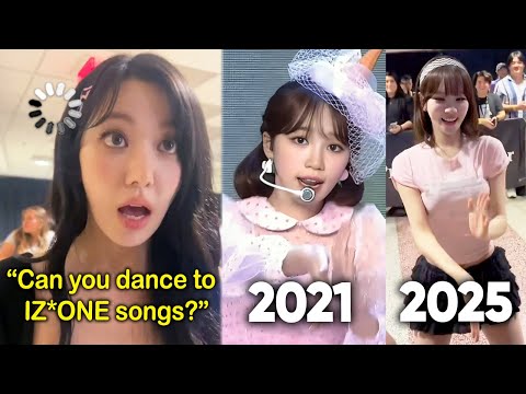 SAKURA & CHAEWON's reaction to fans asking them to dance to IZ*ONE songs (spoil comeback choreo)