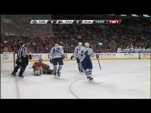 Lupul Goal - Leafs 2 vs Flyer 2 - Feb 9th 2012 (HD)
