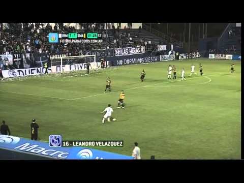 Gol de Velázquez.  Independiente RM 1 - Santamarina 1. Fecha 16. Torneo Primera B Nacional 2014. FPT