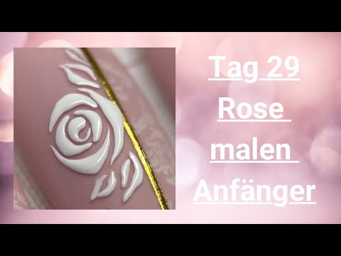 Tag 29 - Rose malen für Anfänger | 30 Tage Nail Challenge | Mimi made it