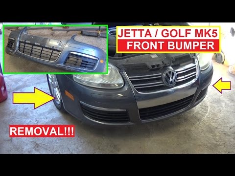 VW Jetta A5 MK5 Golf MK5 Front Bumper Cover Removal and Replacement