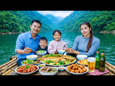 Harvesting persimmons and corn, catching giant fish with my daughter, and visiting the doctor