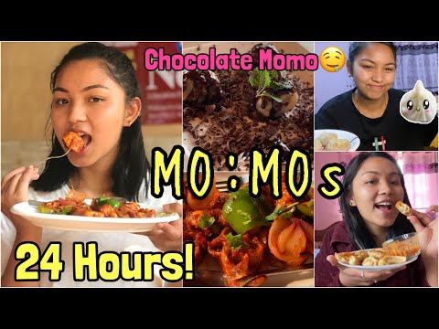 I only ate MOMOS for 24 HOURS🥟🤤| Trying CHOCOLATE MOMO & ASMR for the FIRST TIME🥰| Food Challenge
