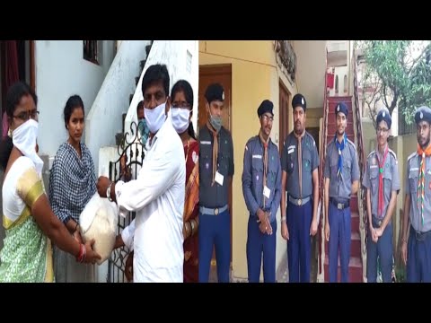 Distributing Essential Food Meterials by Ycp Chippadda & Scout Masters at Gajuwaka in Visakhapatnam,Vizagvision