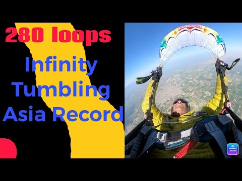 Infinity Tumbling paragliding Asia  Record  2021
