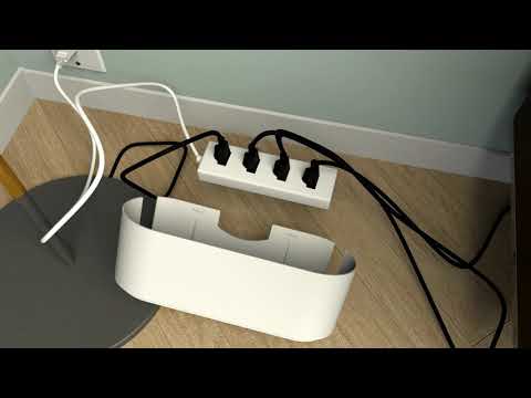 D-Line Cable Organizer Box (Small White) How-to-Installation Video (USA)