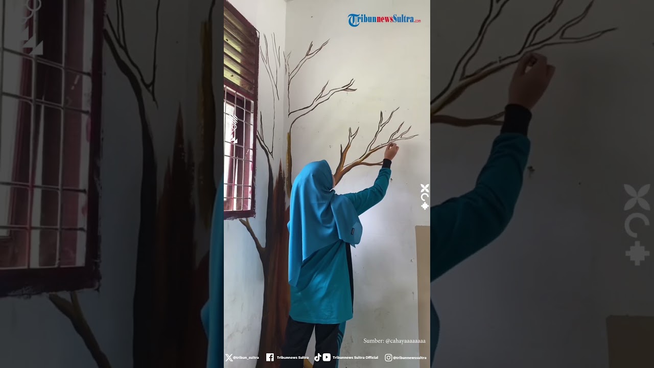 Begini Jadinya Ketika Punya Wali Kelas Guru Seni, Ruangan Belajar Auto Dilukis Sendiri