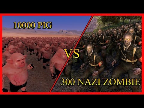 300 NAZI ZOMBIE vs 10000 PIG WARRIOR-  Ultimate Epic Battle Simulator - uebs