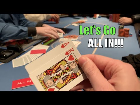 I 5-bet Jam For ALL OF IT w Ace-King!! We Get Very LUCKY Flop! Poker Vlog Ep 184