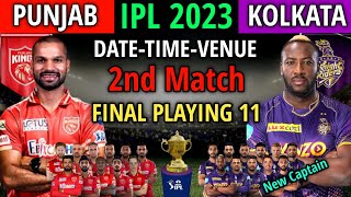 IPL 2023 Match 2 | Kolkata Knight Riders vs Punjab Kings Playing 11 | KKR vs PBKS Playing 11 2023