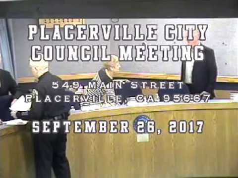 Placerville City Council Meeting 09 26 17