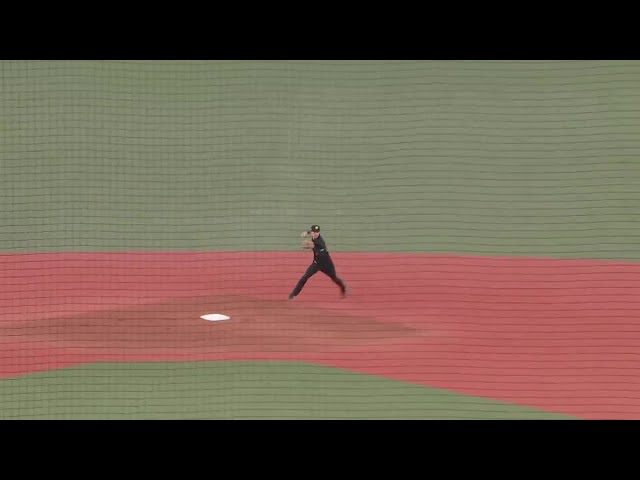 【1回表】バファローズ・大里昂生 二遊間の打球を軽快に捌き先頭打者の出塁を許さない!!  2024年8月7日 オリックス・バファローズ 対 埼玉西武ライオンズ