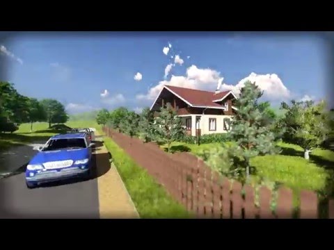 Проект дома в стиле Шалле с гаражом. Видеообзор!