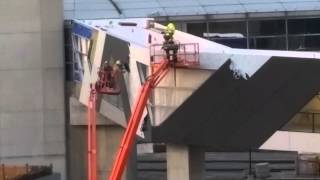 Peeling film off new bridge