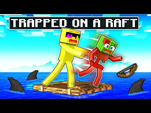 Insane ONE BLOCK Raft Challenge - Playing as MOBS!