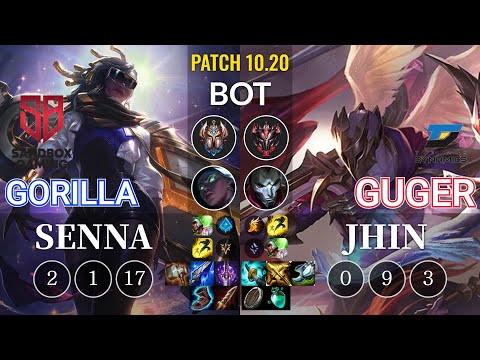 SB GorillA Senna vs DYN GuGer Jhin Bot - KR Patch 10.20