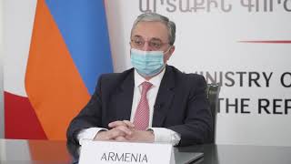 Message by the Foreign Minister Zohrab Mnatsakanyan at the virtual Ministerial of the Alliance for Multilateralism “Strengthening the multilateral health architecture: Combating infodemics”