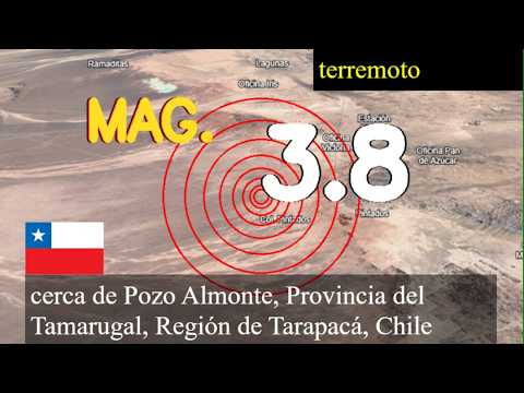 😱🚨  Terremoto cerca de Pozo Almonte, Provincia del Tamarugal, Región de Tarapacá, Chile actualizacio