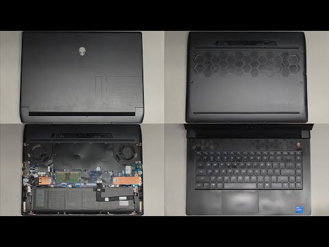 Dell Alienware m15 R6 Disassembly RAM SSD Hard Drive Upgrade Battery Replacement Repair Quick Look