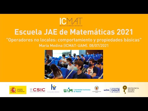 Escuela JAE de Matemáticas 2021 - María Medina (08/07/2021)