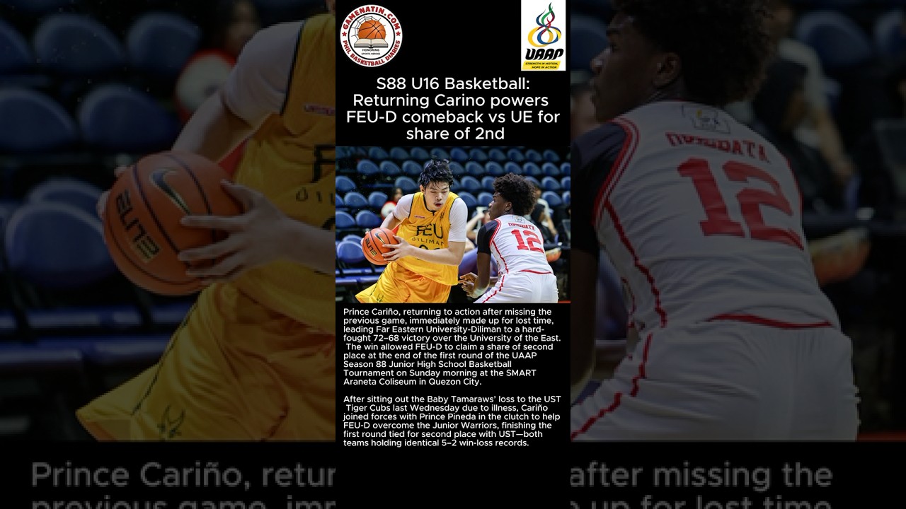 UAAP U16 Basketball: Prince Carino leads FEU past UE