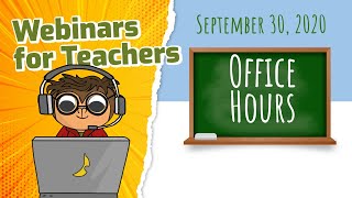 Open Office Hours for CodeMonkey Teachers || Sept 30th 2020