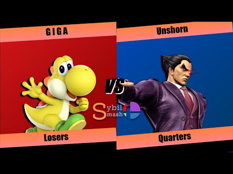 Sybil Smash #2 Losers Quarters - G I G A (Yoshi) Vs. Unshorn (Kazuya) SSBU Tournament