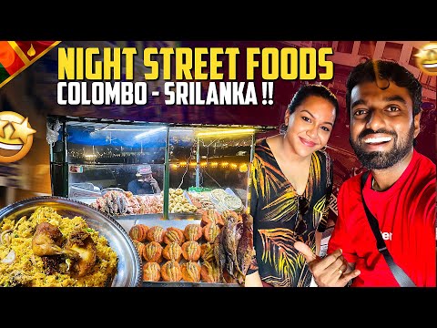 இறால் வடை ❤ கோழி இடியாப்ப கொத்து 🔥 Night Street Foods - Colombo 🥳 Sri Lanka | Dan JR Vlogs